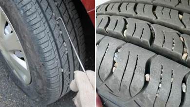 輪胎螺紋裡的「異物」要不要摳出來，維修工人告訴你：做錯了很危險