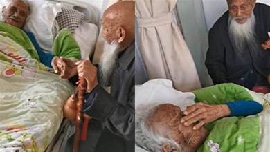 一別或許就是一輩子！104歲哥哥趕來看「97歲重病妹妹」妹妹哭著握哥哥的手：是最後一次見了吧