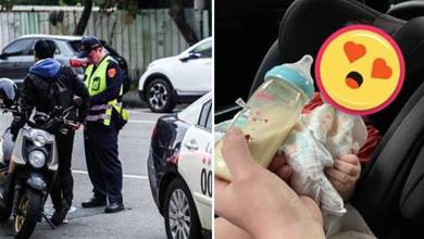 寶寶沿路一直在哭，爸無奈「違規臨停急餵奶」被員警敲窗「暖警反轉舉動」網讚翻：好有人情味
