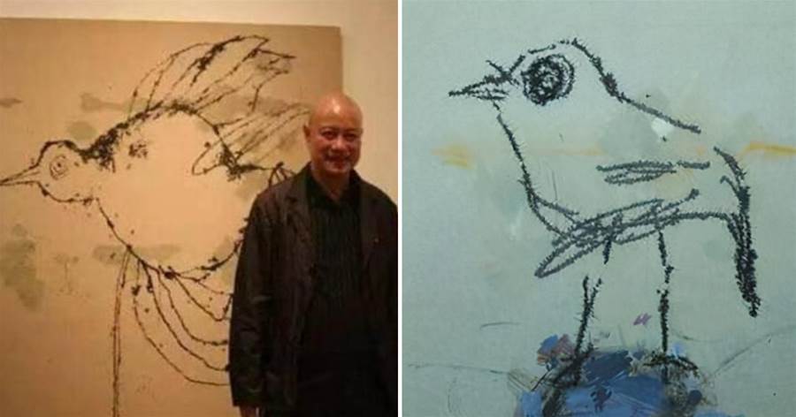 美院教授畫一只鳥賣了82萬，網友質疑「不如小學生」，專家：往鳥眼睛看